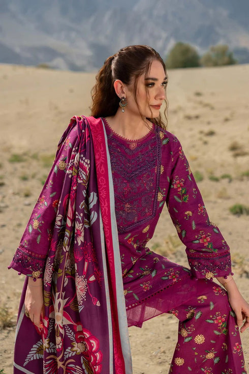 M Basics By Maria B Printed Khaddar Suits Unstitched 3 Piece MB24MBW 5A - Winter Collection