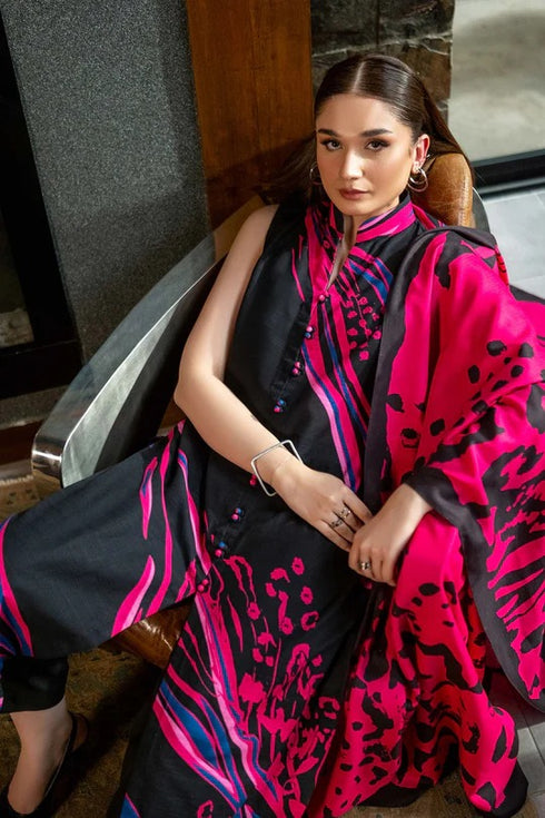 M Basics By Maria B Printed Khaddar Suits Unstitched 3 Piece MB24MBW 10B - Winter Collection
