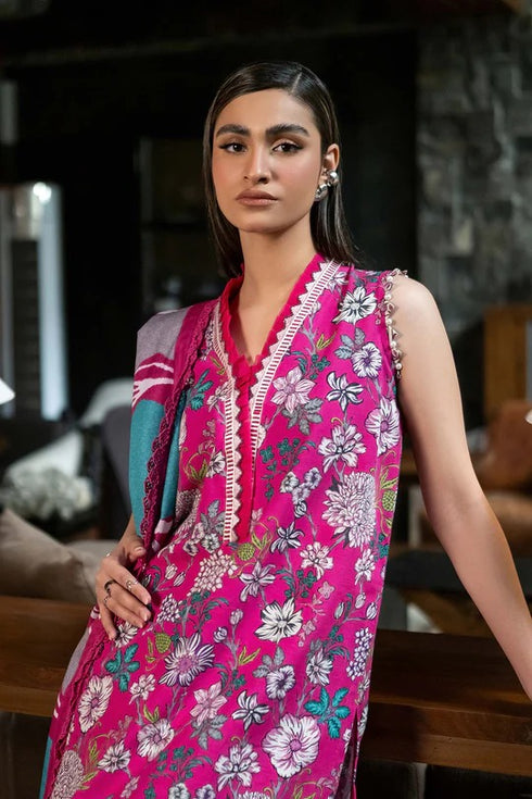 M Basics By Maria B Printed Khaddar Suits Unstitched 3 Piece MB24MBW 4A - Winter Collection