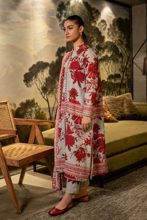 M Basics By Maria B Printed Khaddar Suits Unstitched 3 Piece MB24MBW 3A - Winter Collection