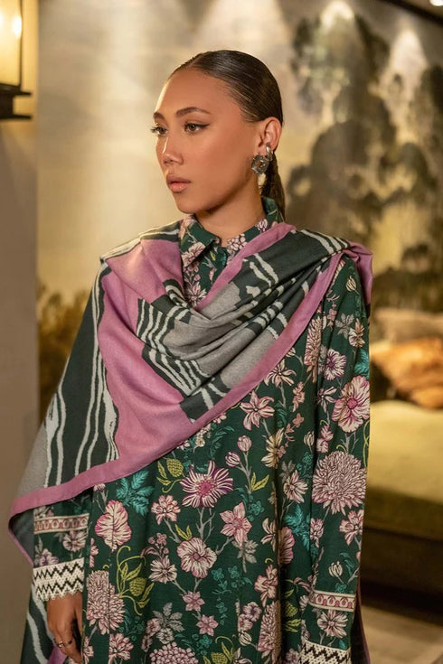 M Basics By Maria B Printed Khaddar Suits Unstitched 3 Piece MB24MBW 4B - Winter Collection