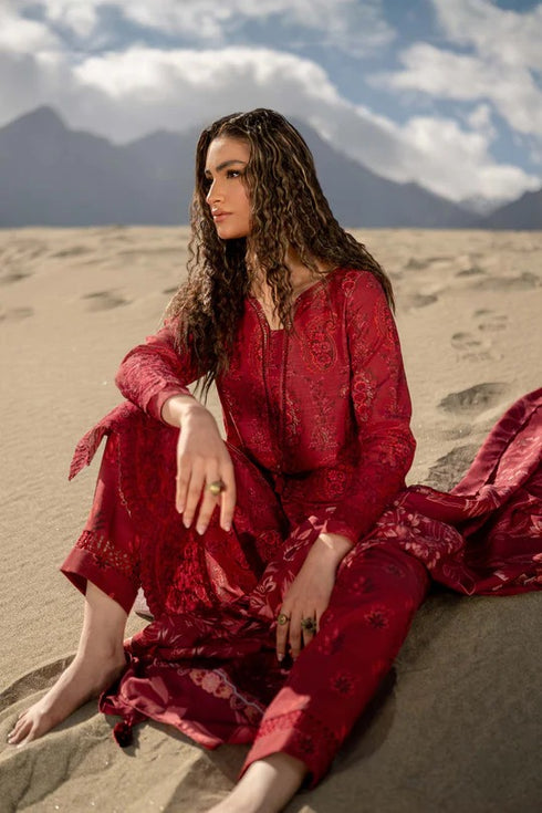 M Basics By Maria B Printed Khaddar Suits Unstitched 3 Piece MB24MBW 8b - Winter Collection