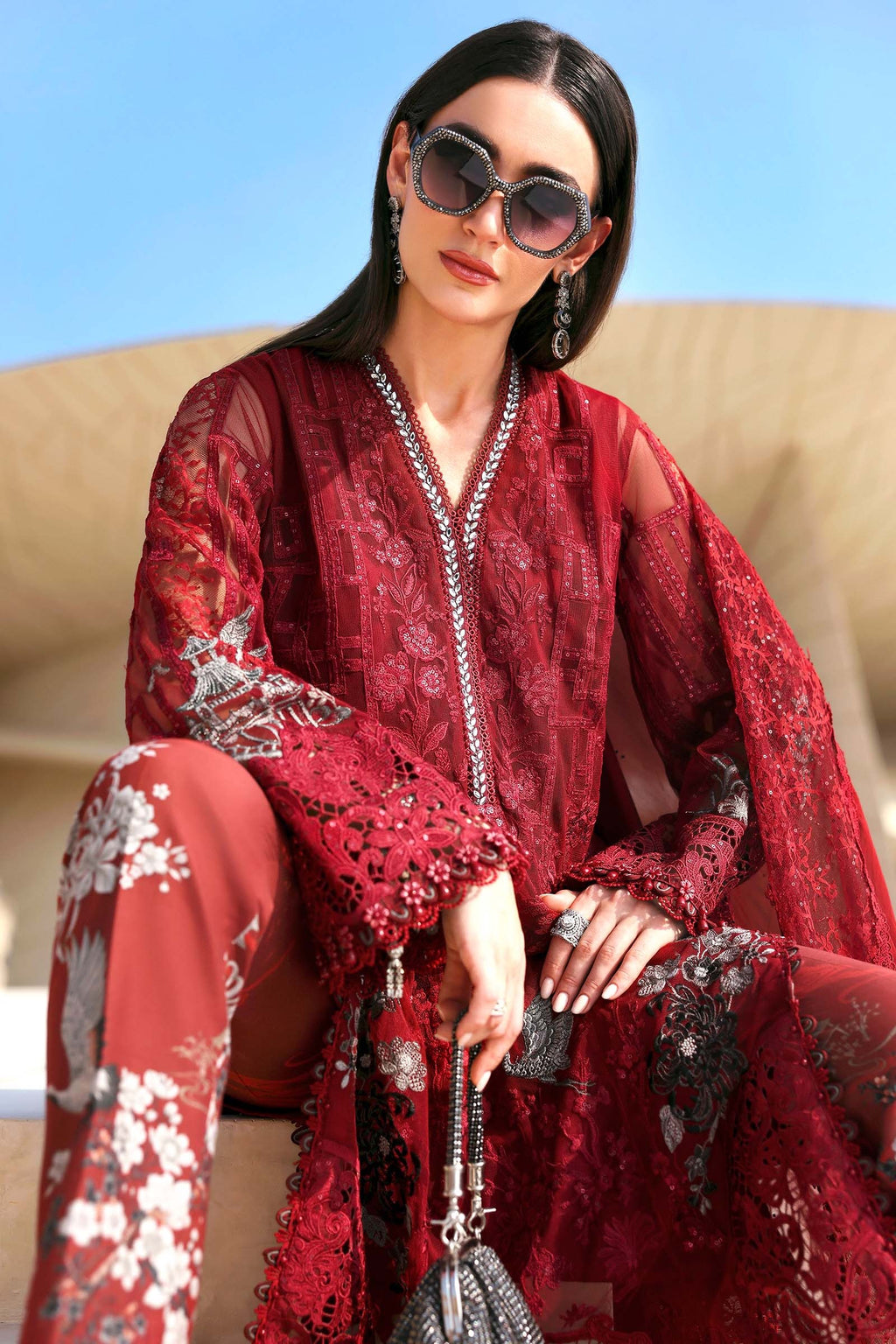 Maria.B Luxury Lawn Unstitched Embroidered D-2607-A