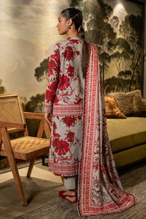M Basics By Maria B Printed Khaddar Suits Unstitched 3 Piece MB24MBW 3A - Winter Collection
