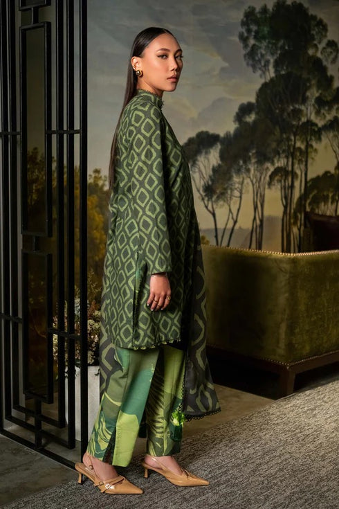 M Basics By Maria B Printed Khaddar Suits Unstitched 3 Piece MB24MBW 6A - Winter Collection