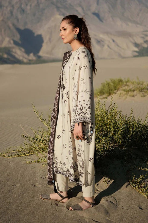M Basics By Maria B Printed Linen Suits Unstitched 3 Piece MB24MBW 7A - Winter Collection