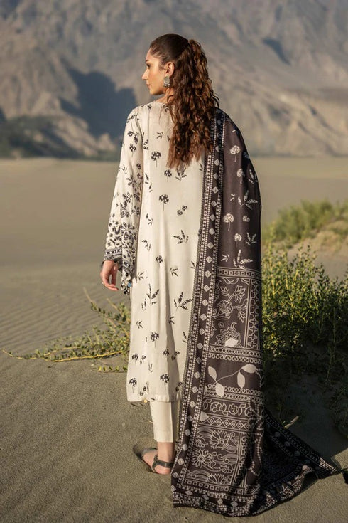 M Basics By Maria B Printed Linen Suits Unstitched 3 Piece MB24MBW 7A - Winter Collection