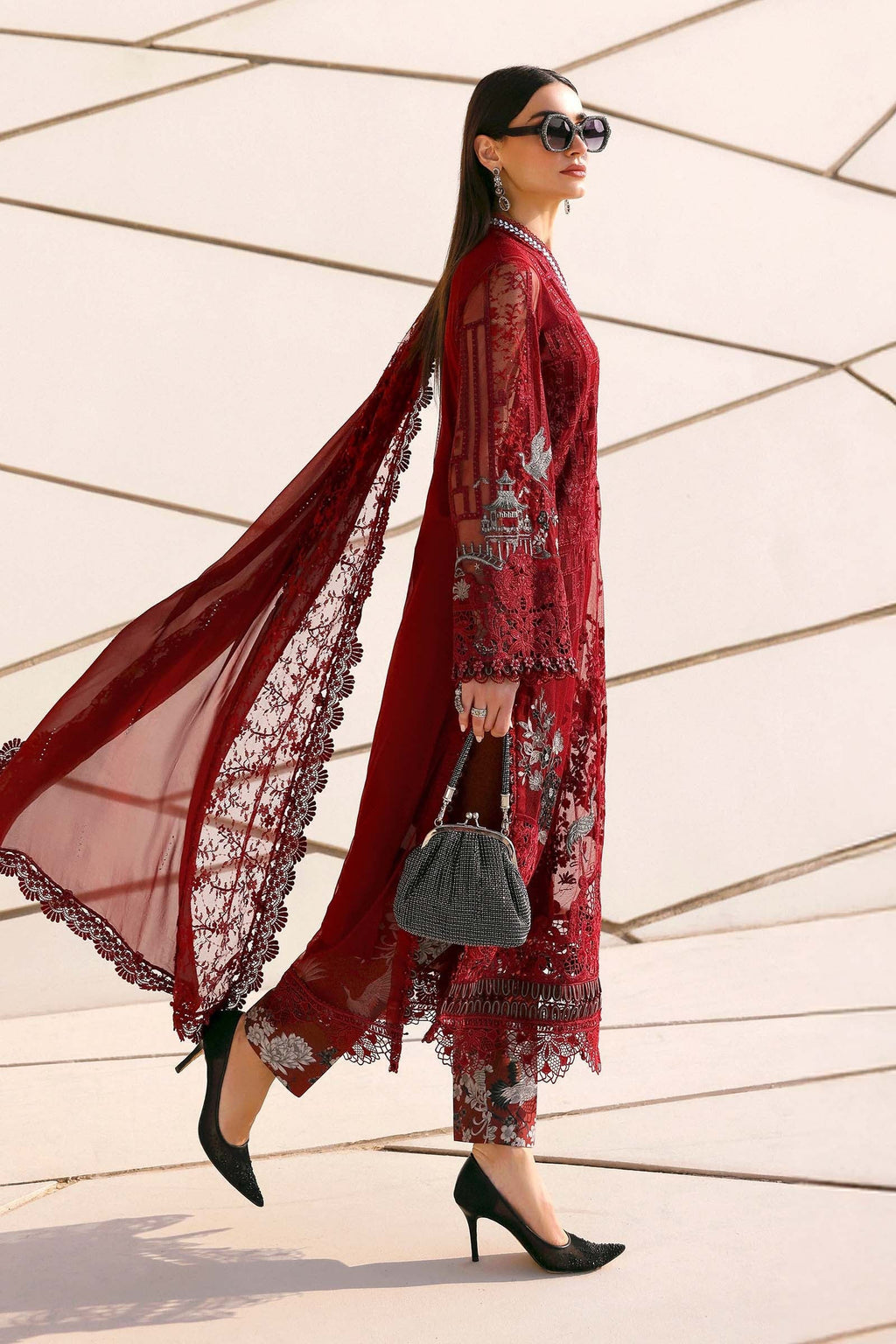 Maria.B Luxury Lawn Unstitched Embroidered D-2607-A