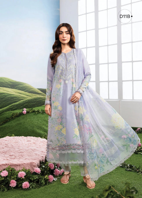 Maria.B M.Basics Embroidered Lawn Unstitched 3Pc Suit MB-11B