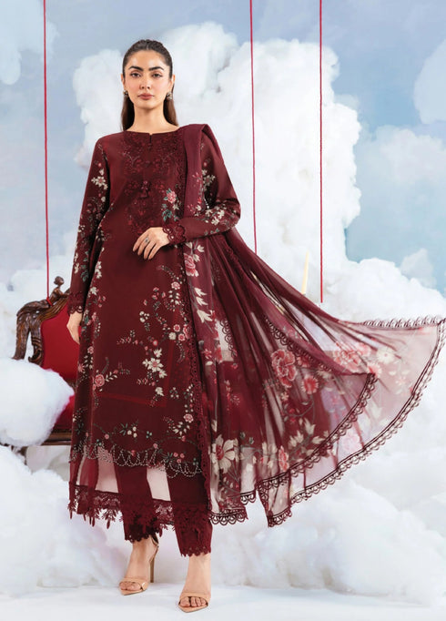 Maria.B M.Basics Embroidered Lawn Unstitched 3Pc Suit MB-07A