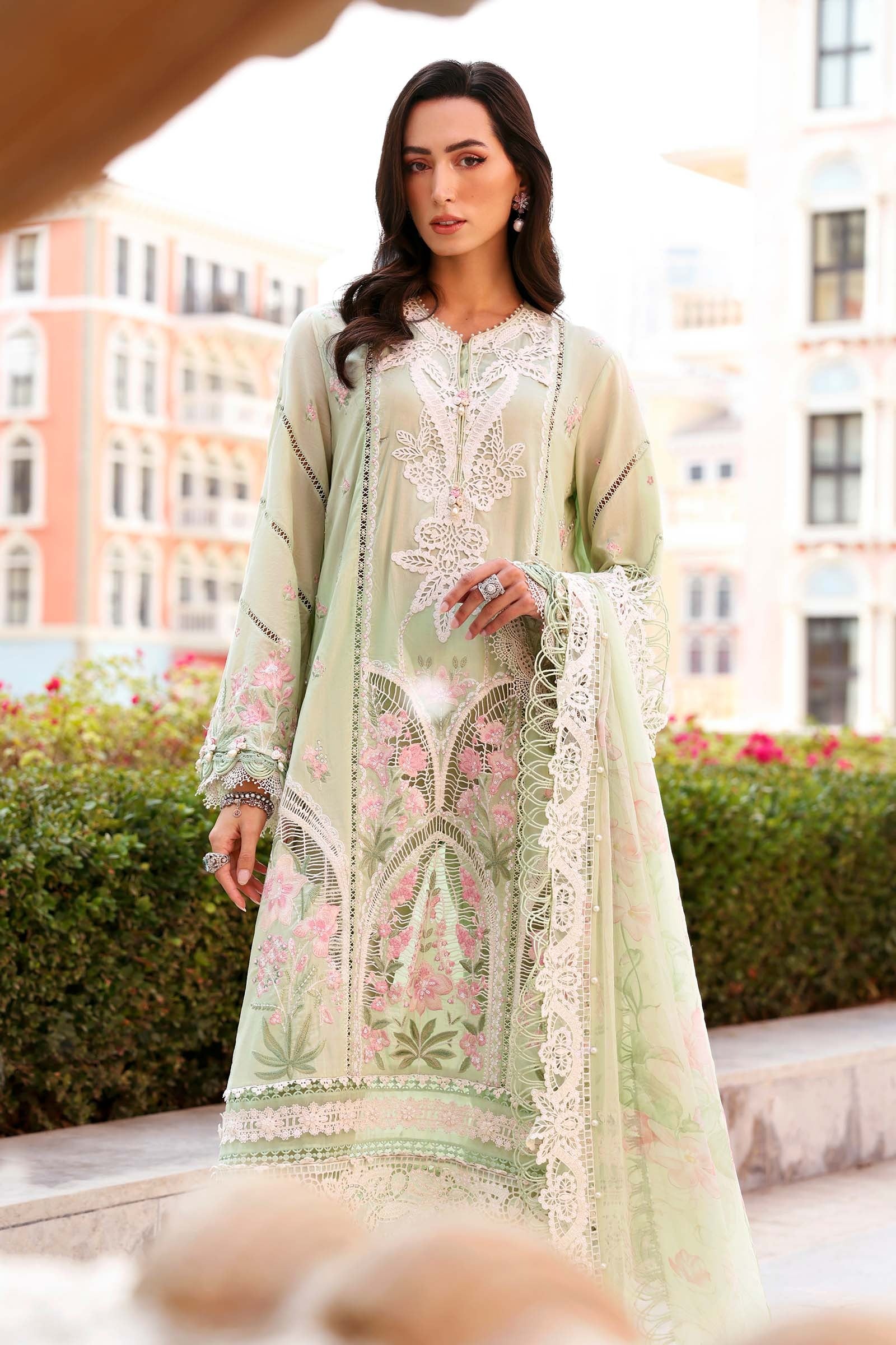 Maria.B Luxury Lawn Unstitched Embroidered D-26011-A