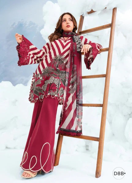 Maria.B M.Basics Embroidered Lawn Unstitched 3Pc Suit MB-08B
