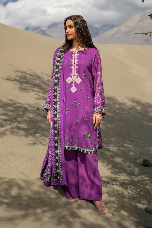 M Basics By Maria B Printed Linen Suits Unstitched 3 Piece MB24MBW 7B - Winter Collection
