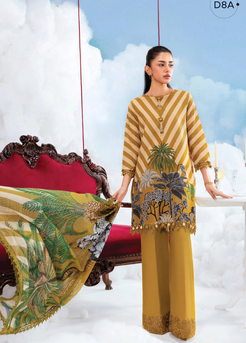 Maria.B M.Basics Embroidered Lawn Unstitched 3Pc Suit MB-08A