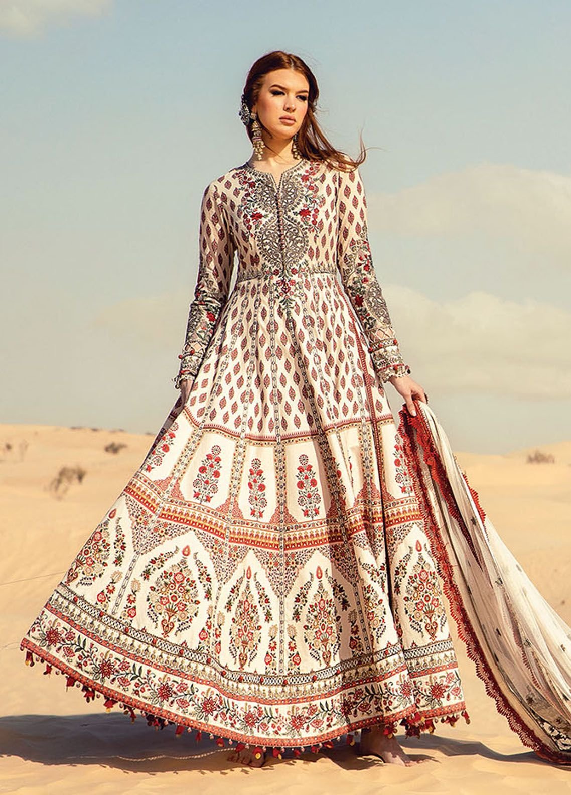 Maria B Embroidered Suits Unstitched 3 Piece MB24LL 13A - Luxury Lawn Collection