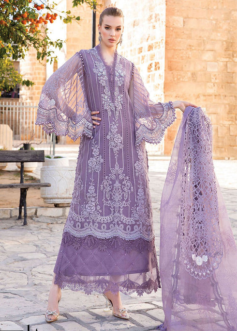 Maria B Embroidered Suits Unstitched 3 Piece MB24LL 1A - Luxury Lawn Collection