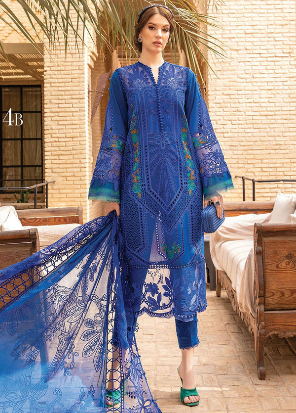 Maria B Embroidered Suits Unstitched 3 Piece MB24LL 4B - Luxury Lawn Collection
