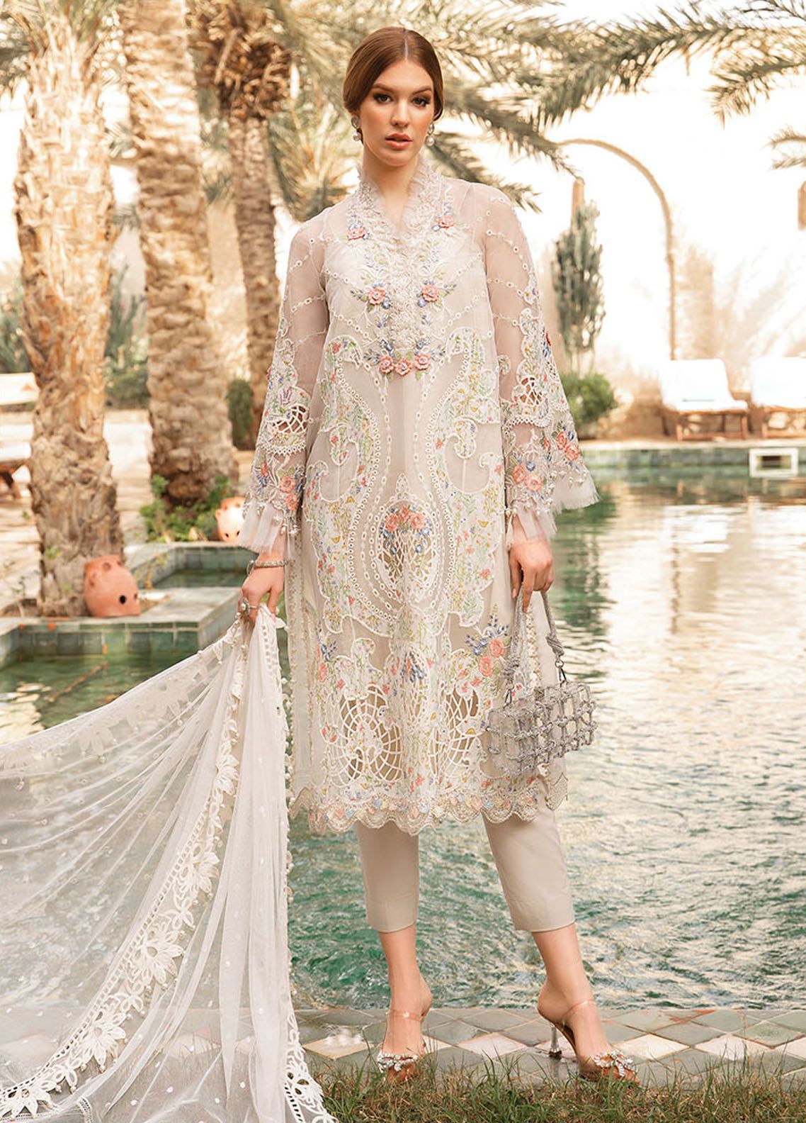 Maria B Embroidered Suits Unstitched 3 Piece MB24LL 5A - Luxury Lawn Collection