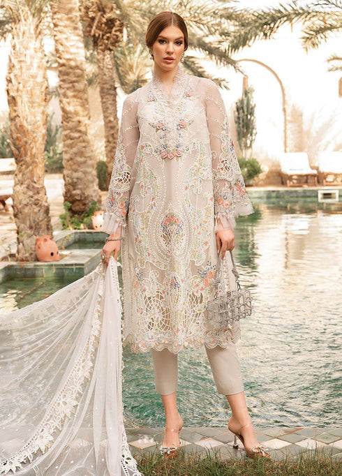 Maria B Embroidered Suits Unstitched 3 Piece MB24LL 5A - Luxury Lawn Collection