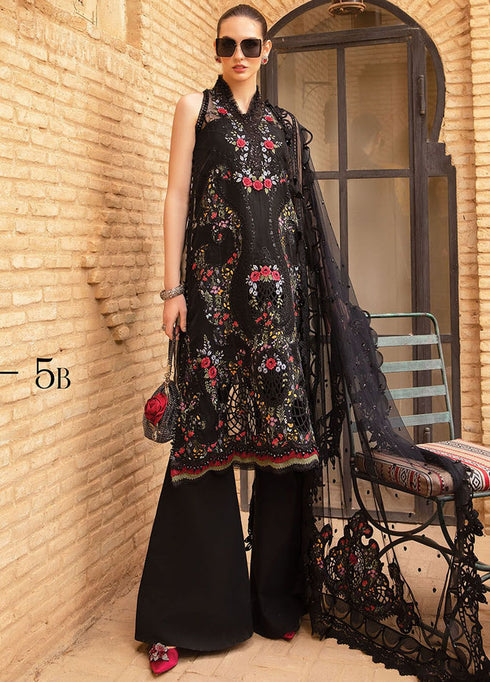 Maria B Embroidered Suits Unstitched 3 Piece MB24LL 5B - Luxury Lawn Collection