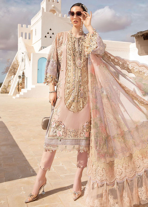 Maria B Embroidered Suits Unstitched 3 Piece MB24LL 6A - Luxury Lawn Collection