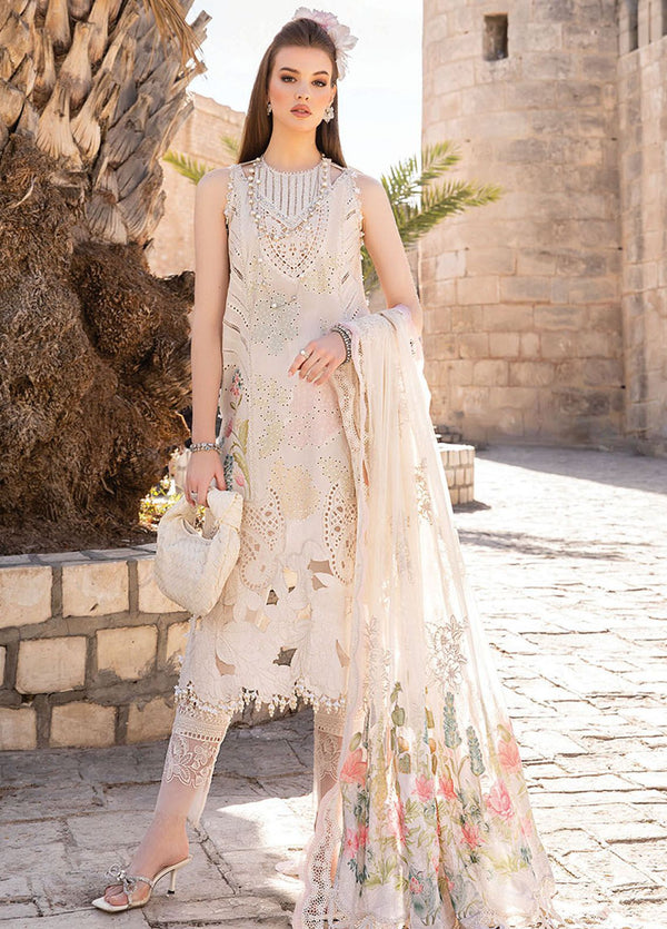 Maria B Embroidered Suits Unstitched 3 Piece MB24LL 7A - Luxury Lawn Collection