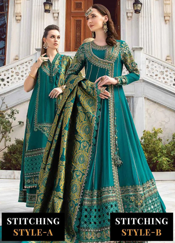 Test Maria B Embroidered Linen Suits Unstitched 3 Piece MB23LN D7 - Luxury Winter Collection