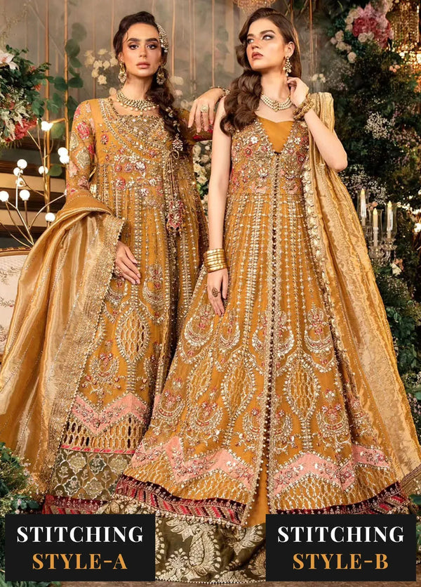 Mbroidered By Maria B Embroidered Suit Unstitched 3 Piece MB24MW D-07 - Wedding Collection