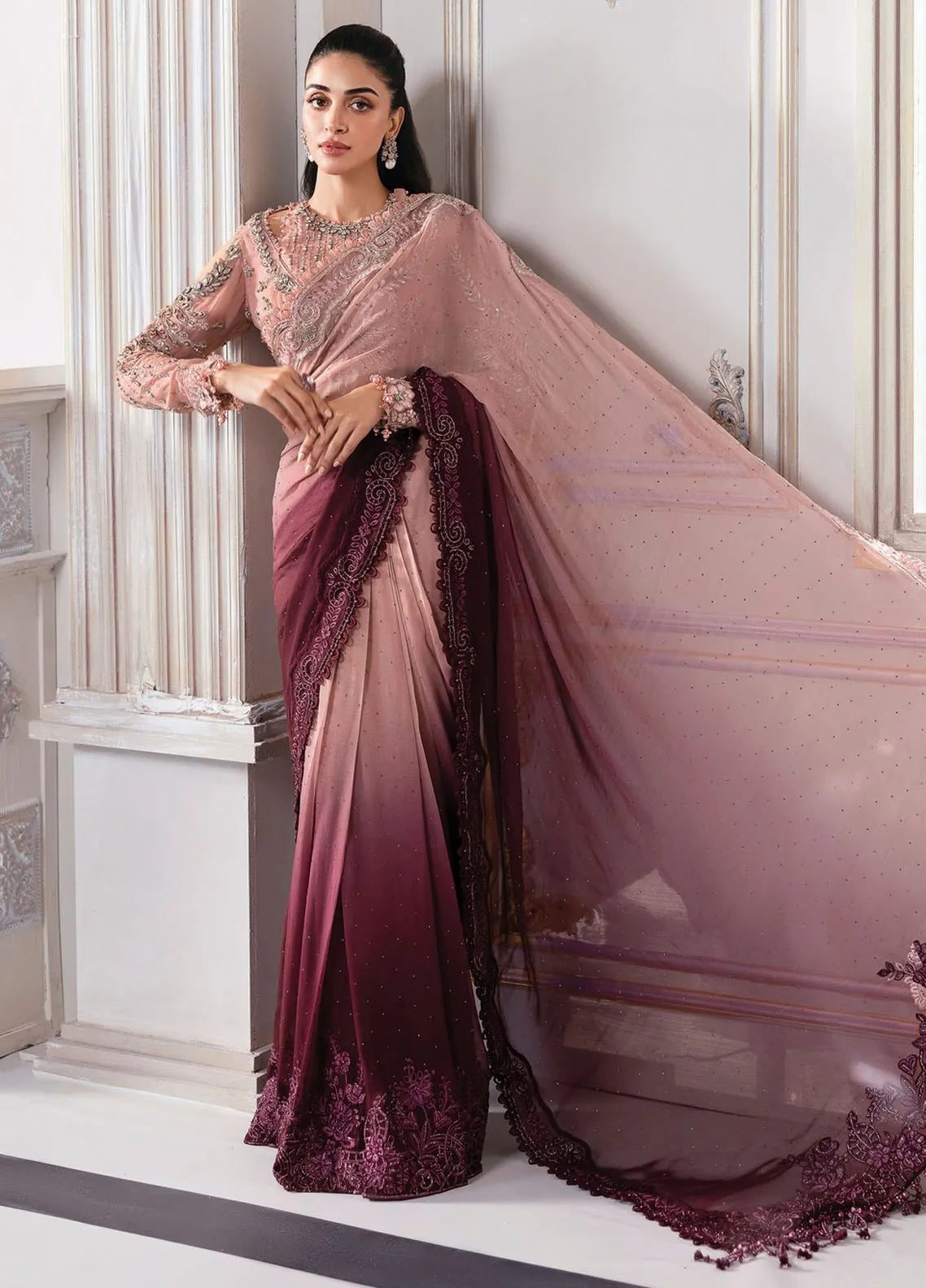Mbroidered by Maria B Embroidered Suits Unstitched 3 Piece MB25MF D-01 - Formals Collection