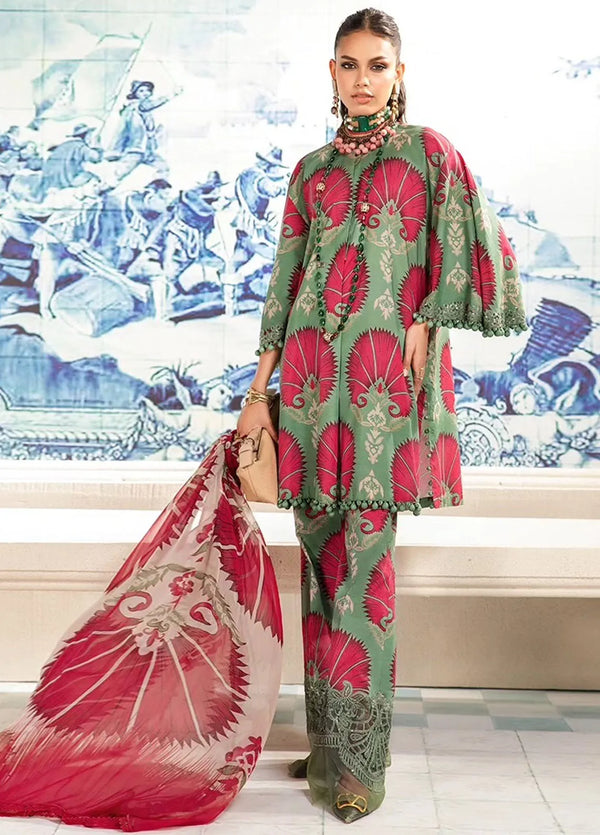 M.Prints By Maria B Embroidered Lawn Suit Unstitched 3 Piece MB24E2 9A - Summer Collection
