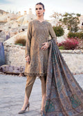 MPrints By Maria B Embroidered Linen Suits Unstitched 3 Piece MB23UW 3A - Winter Collection