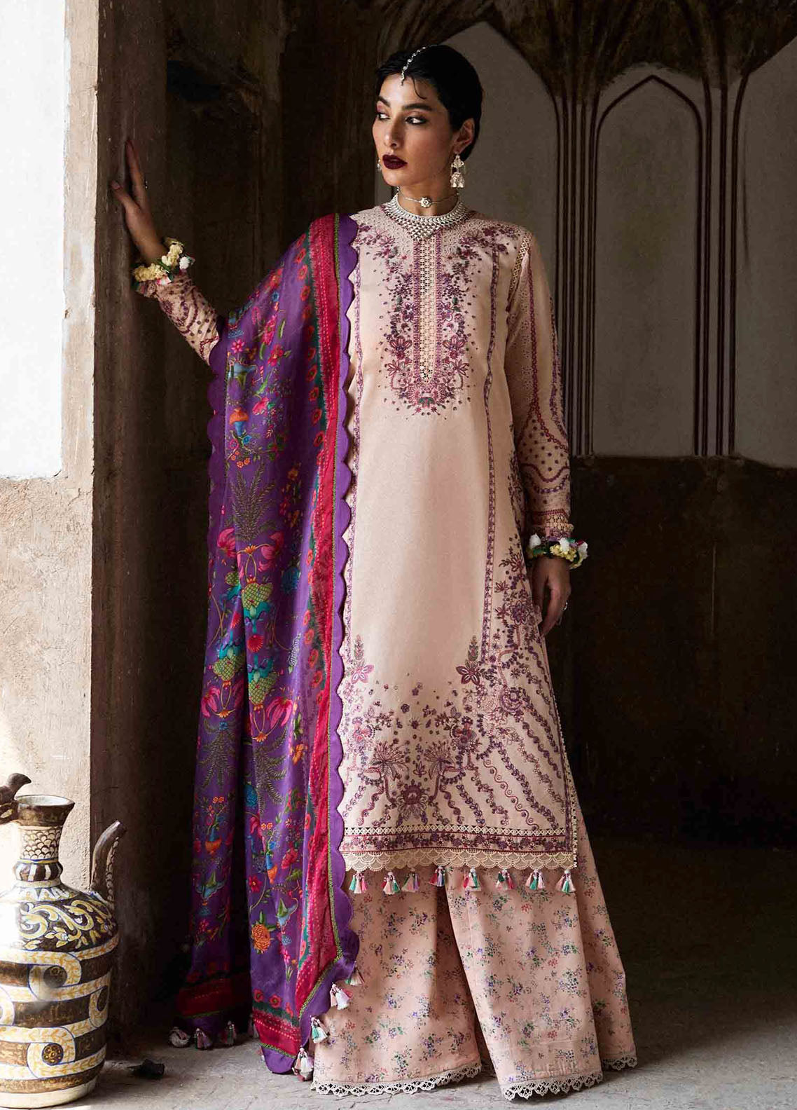 Nirmal by Hussain Rehar Embroidered Lawn Suits Unstitched 3 Piece HRR25NL Lehr - Summer Collection