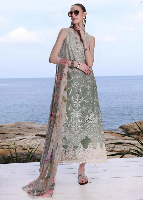 Noor by Saadia Asad Embroidered Lawn Suits Unstitched 3 Piece NSA24LP D1-A - Summer Collection