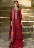 Noor By Saadia Asad Embroidered Chiffon Suits Unstitched 3 Piece NSA23SL D3 - Luxury Collection