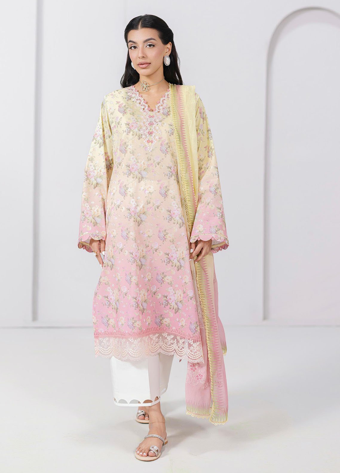 Q Prints by Qalamkar Embroidered Lawn Suits Unstitched 3 Piece QLM25QP D-08 A Sierra - Summer Collection