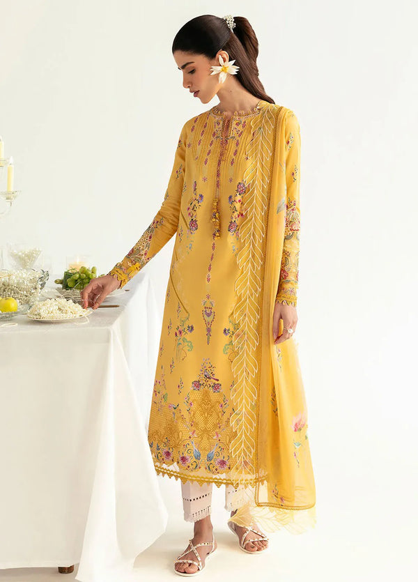 Qalamkar Printed Lawn Suits Unstitched 3 Piece QLM25UL Mher PQ-3B - Summer Collection