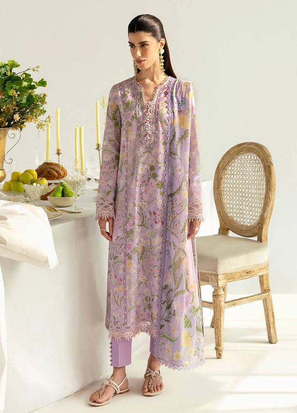 Qalamkar Printed Lawn Suits Unstitched 3 Piece QLM25UL Nami PQ-4A - Summer Collection