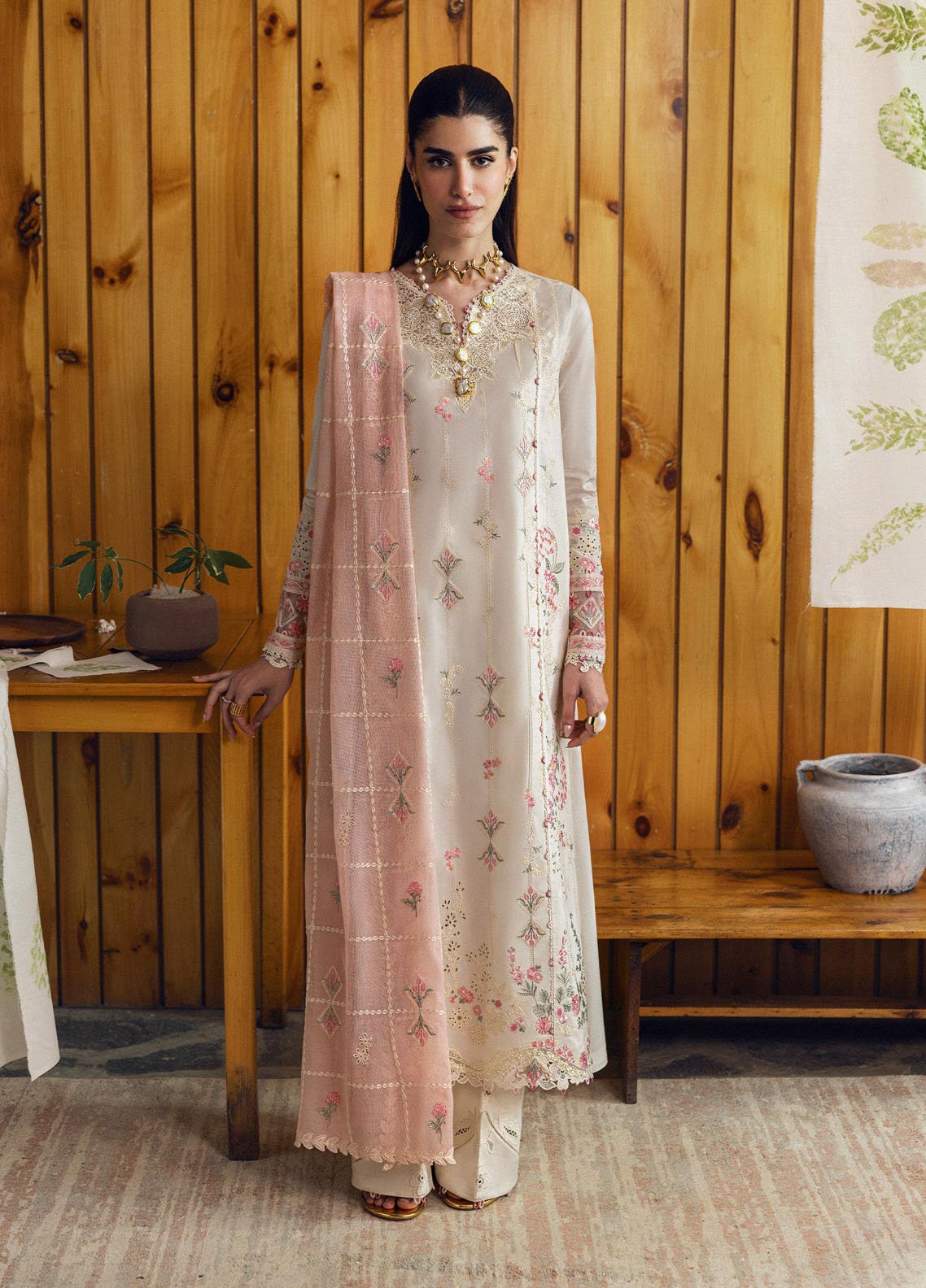 Qlinekari by Qalamkar Embroidered Lawn Suits Unstitched 3 Piece QLM25QK DC-07 Tyrah - Summer Collection
