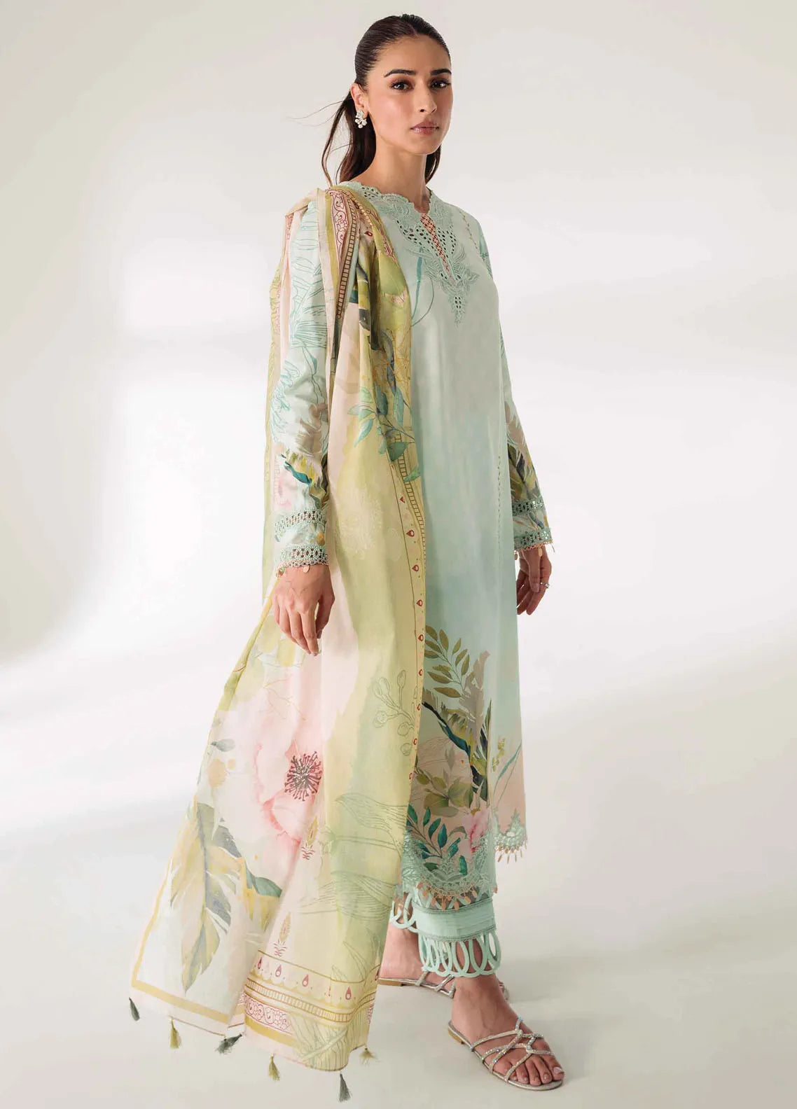 Qprintrs By Qalamkar Embroidered Lawn Suit Unstitched 3 Piece QLM24QP AR-04 Nella - Summer Collection