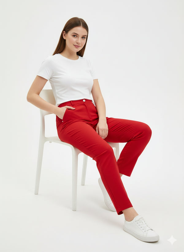 Bleu Bonheur Women Red Jeans