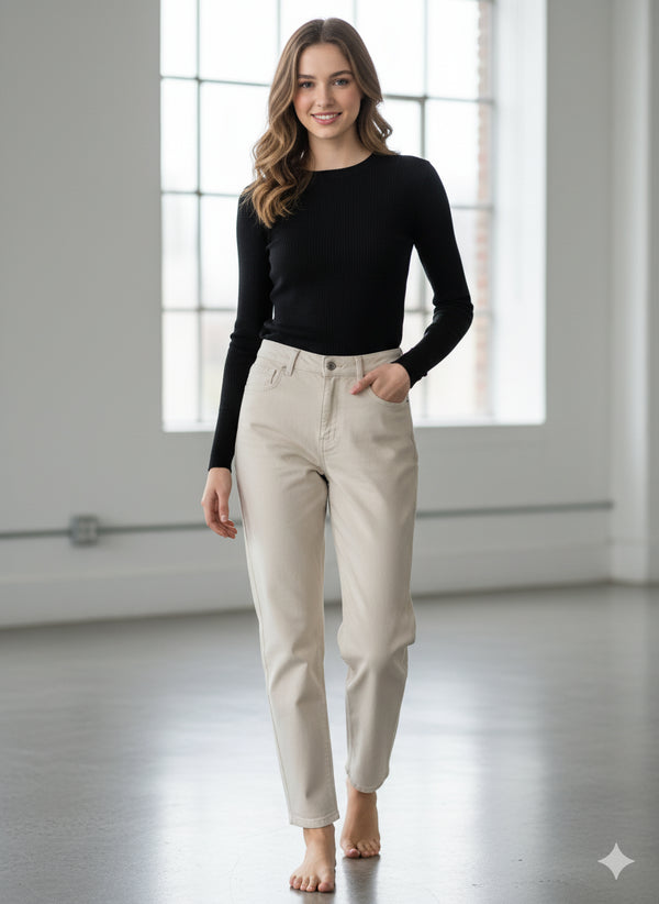 Mango Women’s Jeans Classic Cream