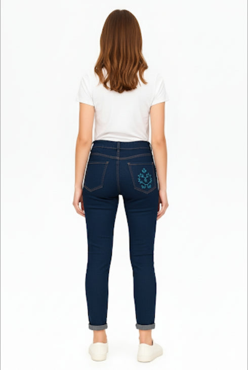Blancheporte Women Plain Blue Jeans
