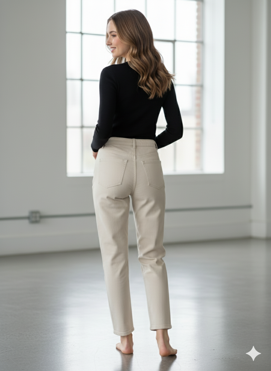 Mango Women’s Jeans Classic Cream