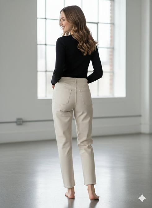 Mango Women’s Jeans Classic Cream