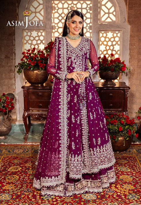 ASIM JOFA AJJJD-01 EMBROIDERED CHIFFON 3 PCS