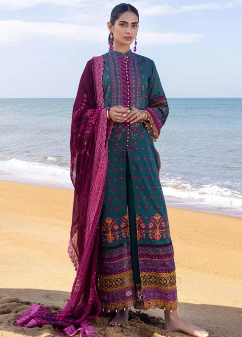 Tahra By Zainab Chottani Embroidered Lawn Suits Unstitched 3 Piece TZC22SS TROPIC LUSH 3A - Spring / Summer Collection