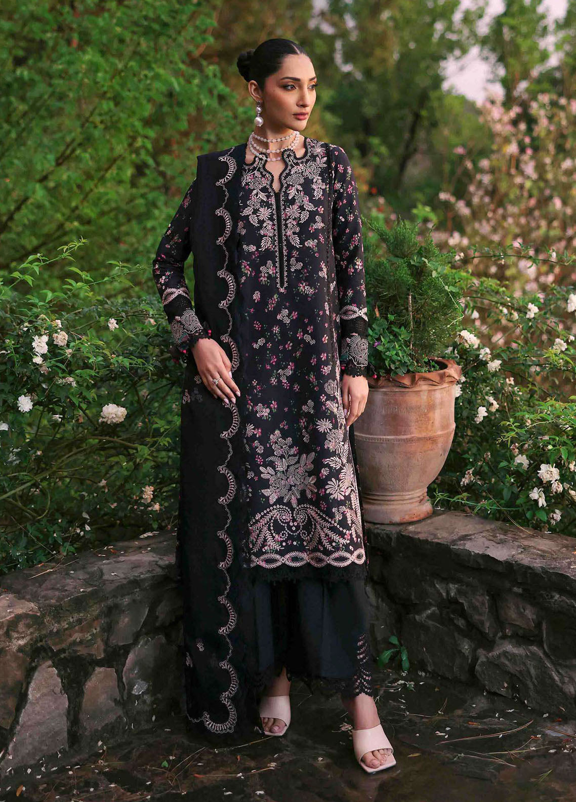 Talia by Republic Womenswear Embroidered Lawn Suits Unstitched 3 Piece RW25TL D-2 A Aria - Summer Collection