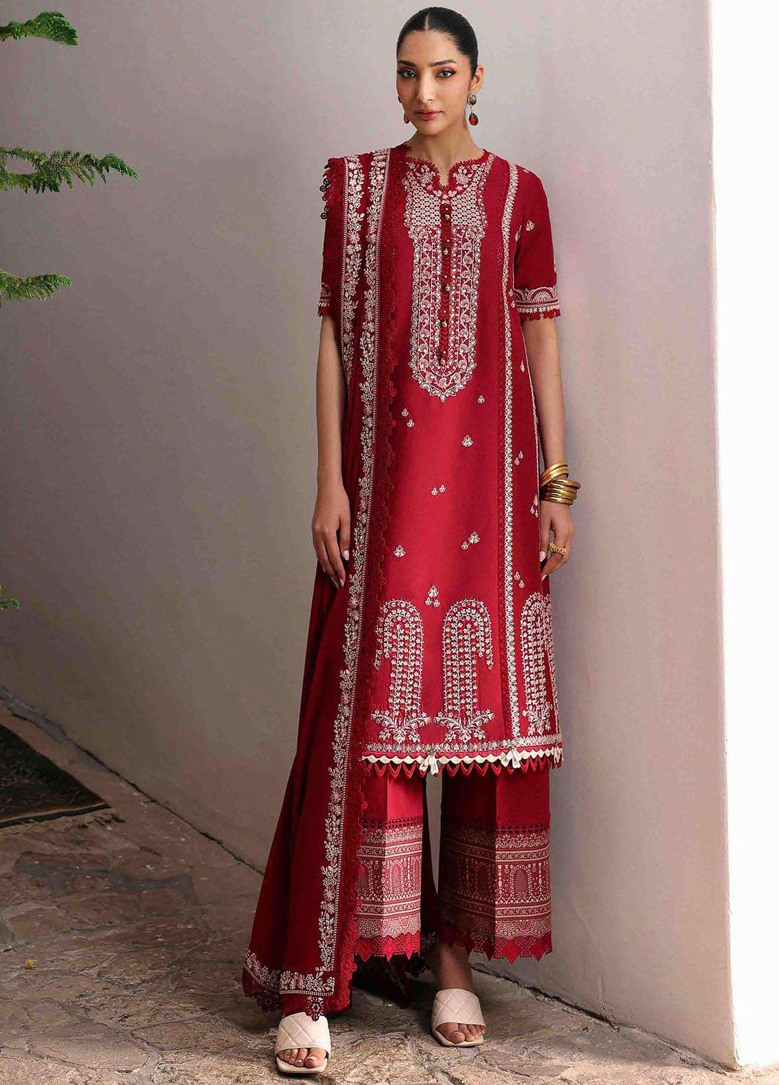 Talia by Republic Womenswear Embroidered Lawn Suits Unstitched 3 Piece RW25TL D-6 A Evara - Summer Collection