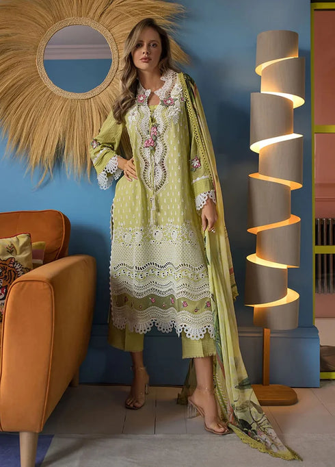 Vital By Sobia Nazir Embroidered Lawn Suits Unstitched 3 Piece SN24V SV24-11A - Summer Collection
