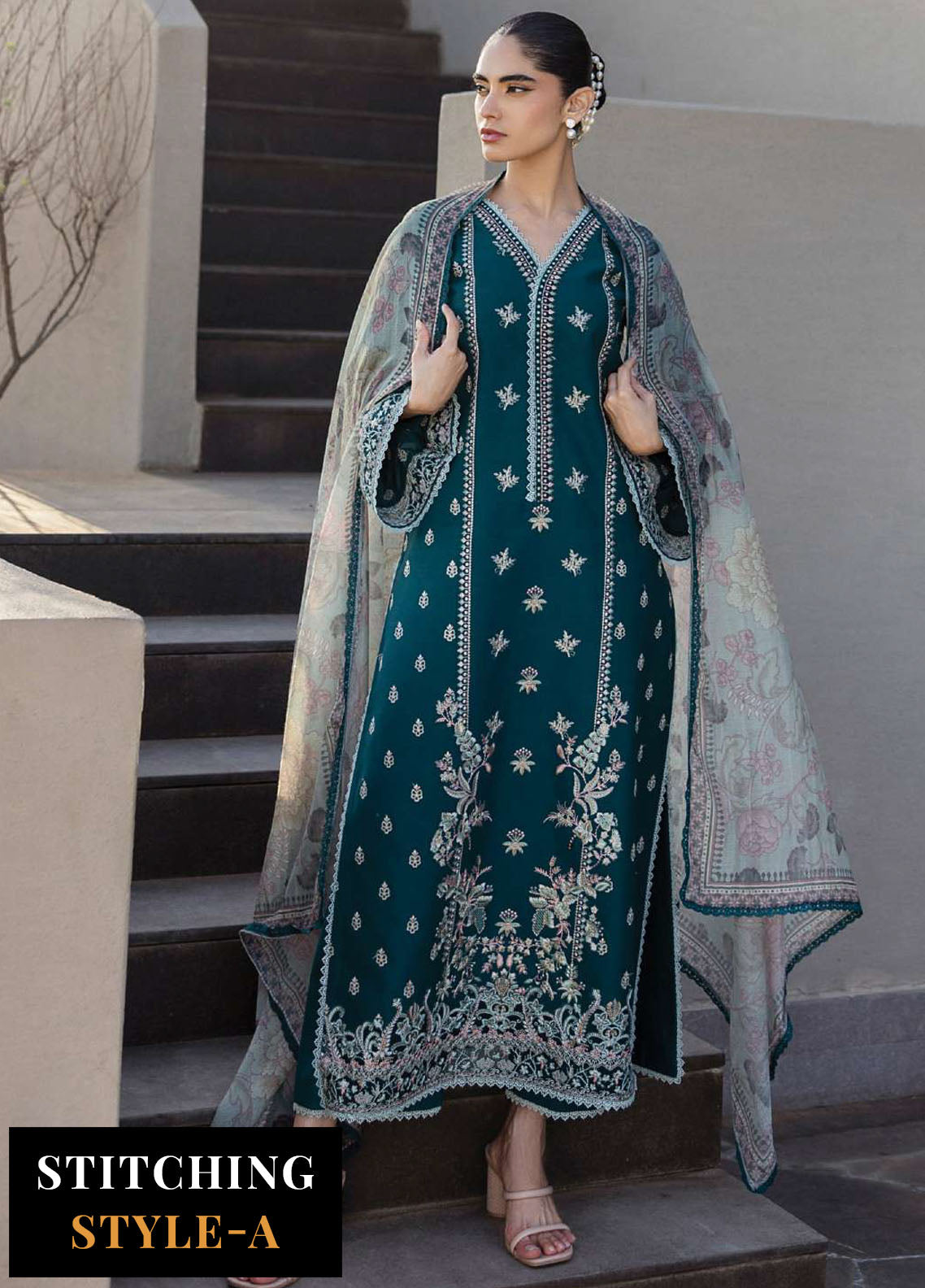 Zainab Chotani Embroidered Lawn Suits Unstitched 3 Piece ZC25TL D-08 Mina - Summer Collection